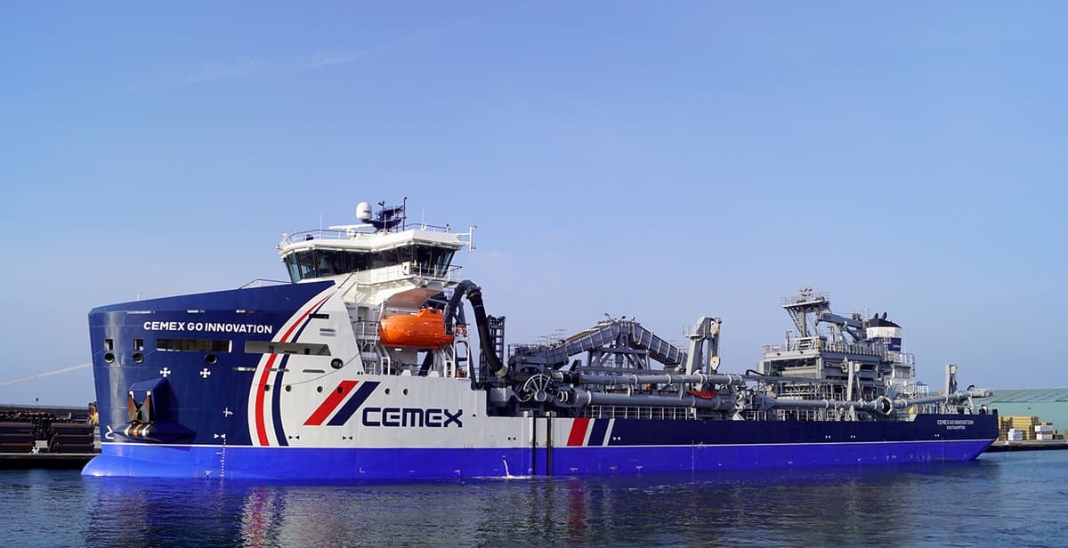 Crown Estate marine aggregate dredging vessel
